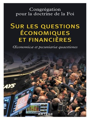 cover image of Sur les questions économiques et financières